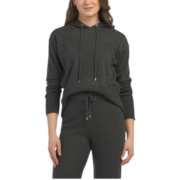 ELIE TAHARI Cashmere Pull Over Hoodie